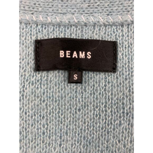 Beams Women's Small Light Blue Mohair‎ V-Neck Cardigan - Picture 3 of 8